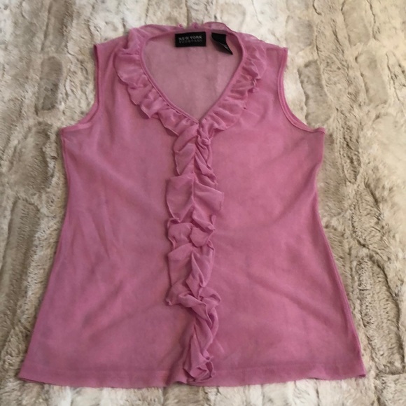 NY&C Pretty in Pink Sheer Top - Just add a Cami - Picture 4 of 4